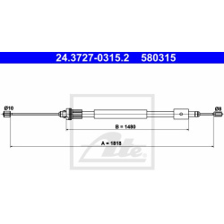 trosas, stovėjimo stabdys
                                ATE                                                24.3727-0315.2,