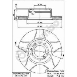 stabdžių diskas (1vnt) XTRA LINE - Max
                                BREMBO                                              
