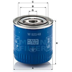 alyvos filtras
                                MANN-FILTER                                                W920/48, MANN-FILTE