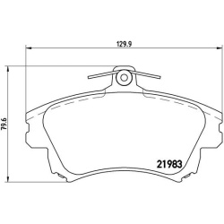 stabdžių trinkelių rinkinys, diskinis stabdys PRIME LINE
                                BREMBO                           
