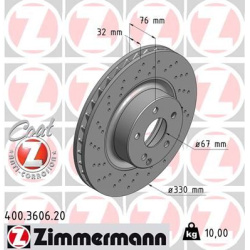 stabdžių diskas (1vnt) COAT Z
                                ZIMMERMANN                                400.3606.20, Nenuro