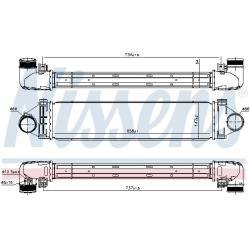 tarpinis suslėgto oro aušintuvas, kompresorius ** FIRST FIT **
                                NISSENS                     
