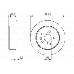 stabdžių diskas (1vnt)
                                BOSCH                                                0986479336, BOS