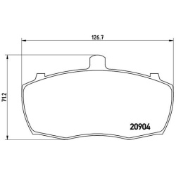 stabdžių trinkelių rinkinys, diskinis stabdys PRIME LINE
                                BREMBO                           