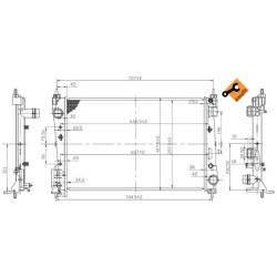 Aušinimo radiatorius
NRF 53455, NRF, 53455, a