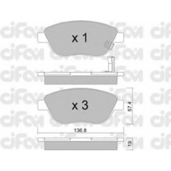 CIFAM                                822-322-2, Nenurodytas gamintojas, 822-322-2, auto detalė