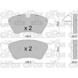 CIFAM                                822-670-0, Nenurodytas gamintojas, 822-670-0, auto detalė