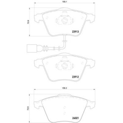 stabdžių trinkelių rinkinys, diskinis stabdys PRIME LINE
                                BREMBO                           