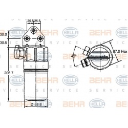 džiovintuvas, oro kondicionierius
                                HELLA                                                8FT35