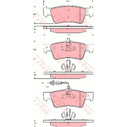Stabdžių kaladėlės galinės, PREMIUM kokybė
                                TRW                                GDB1671, 