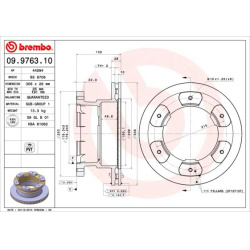 Stabdžių diskas PRIME LINE
                                BREMBO                                                09.9763.10