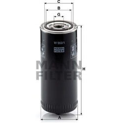 filtras, hidraulinė sistema
                                MANN-FILTER                                                W962/