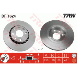 Stabdžių diskas
TRW DF1624, TRW, DF1624, aut