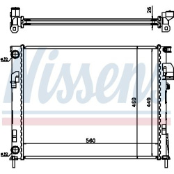 Aušinimo radiatorius
                                NISSENS                                                63025A, NISSENS,