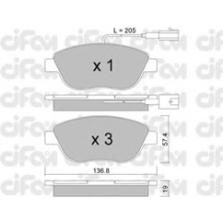 CIFAM                                822-322-0, Nenurodytas gamintojas, 822-322-0, auto detalė