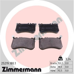 stabdžių trinkelių rinkinys, diskinis stabdys
                                ZIMMERMANN                                  
