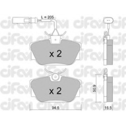 CIFAM                                                822-346-2, Nenurodytas gamintojas, 822-346-2, auto detalė