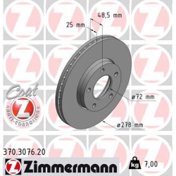 stabdžių diskas (1vnt) COAT Z
                                ZIMMERMANN                                370.3076.20, Nenuro