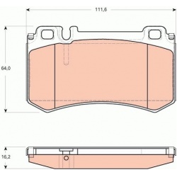 stabdžių trinkelių rinkinys, diskinis stabdys
                                TRW                                         