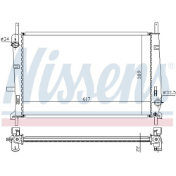 Aušinimo radiatorius
                                NISSENS                                                62104, NISSENS, 