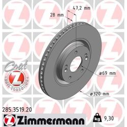 stabdžių diskas (1vnt) COAT Z
                                ZIMMERMANN                                                285