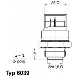 temperatūros jungiklis, radiatoriaus ventiliatorius
                                BorgWarner (Wahler)                     