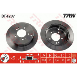 stabdžių diskas (1vnt)
                                TRW                                                DF4287, TRW, DF42