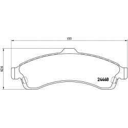 stabdžių trinkelių rinkinys, diskinis stabdys PRIME LINE
                                BREMBO                           