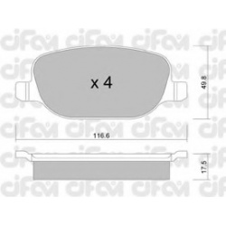 CIFAM                                822-704-0, Nenurodytas gamintojas, 822-704-0, auto detalė