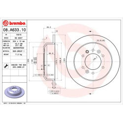 stabdžių diskas (1vnt) PRIME LINE
                                BREMBO                                                08.