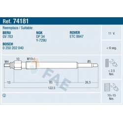 kaitinimo žvakė
                                FAE                                                74181, Nenurodytas gamin