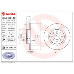 stabdžių diskas (1vnt) PRIME LINE
                                BREMBO                                                08.