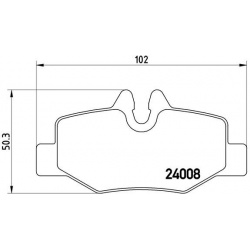 Stabdžių kaladėlės galinės, PREMIUM kokybė
                                BREMBO                                      