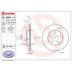 stabdžių diskas (1vnt) PRIME LINE
                                BREMBO                                                09.