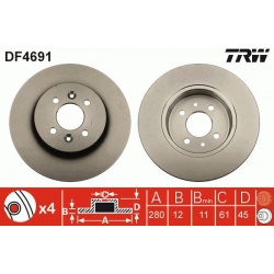 stabdžių diskas (1vnt)
                                TRW                                                DF4691, TRW, DF46