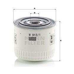 alyvos filtras
                                MANN-FILTER                                                W913/1, MANN-FILTER