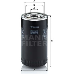 alyvos filtras
                                MANN-FILTER                                                W950/39, MANN-FILTE