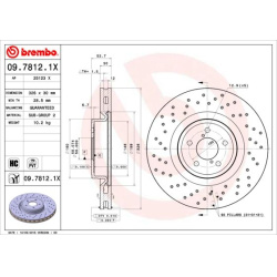 stabdžių diskas (1vnt) XTRA LINE - Xtra
                                BREMBO                                             