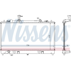 Aušinimo radiatorius
                                NISSENS                                                62466A, NISSENS,