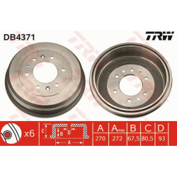 stabdžių būgnas
                                TRW                                                DB4371, TRW, DB4371, au