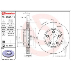 stabdžių diskas (1vnt) PRIME LINE - UV Coated
                                BREMBO                                       