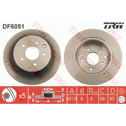 stabdžių diskas (1vnt)
                                TRW                                                DF6051, TRW, DF60