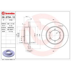 stabdžių diskas (1vnt) PRIME LINE
                                BREMBO                                                08.