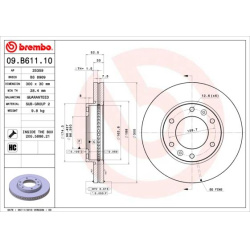 stabdžių diskas (1vnt) PRIME LINE
                                BREMBO                                                09.