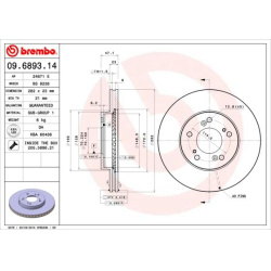 stabdžių diskas (1vnt) PRIME LINE
                                BREMBO                                                09.