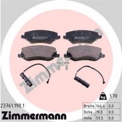 stabdžių trinkelių rinkinys, diskinis stabdys
                                ZIMMERMANN                                23