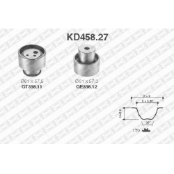paskirstymo diržo komplektas
                                SNR                                KD458.27, SNR, KD45827, auto