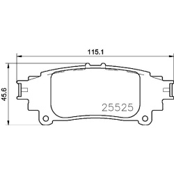 stabdžių trinkelių rinkinys, diskinis stabdys PRIME LINE
                                BREMBO                           
