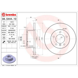 stabdžių diskas (1vnt) PRIME LINE
                                BREMBO                                                08.