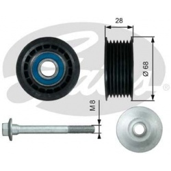 kreipiantysis skriemulys, V formos rumbuotas diržas DriveAlign™
                                GATES                     